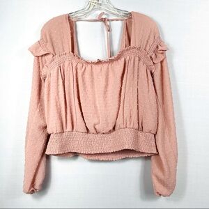 NWT Y and I Flock Dot Smock top